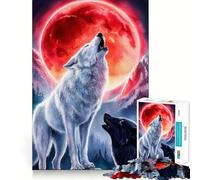 Puzzle "Lupo Ululante" per adulti,1000 pezzi,gioco stimolante per la mente,pezzi precisi e facili da incastrare,attività rilassante di gruppo al chiuso (38x52cm)