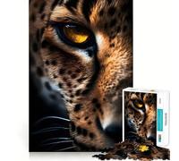Puzzle macro con occhio di ghepardo, 1000 pezzi, ideale per ragazzi, gioco di abilità mentale, design rilassante, assemblaggio, regalo premuroso 50x75cm
