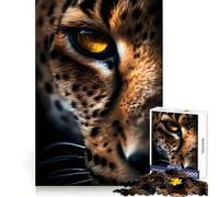 Puzzle macro con occhio di ghepardo, 1000 pezzi, ideale per ragazzi, gioco di abilità mentale, design rilassante, assemblaggio, regalo premuroso 50x75cm