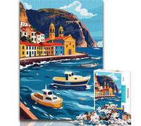 Puzzle Madeira Portogallo per adolescenti da 1000 pezzi, gioco stimolante e per famiglie con pezzi completamente interconnessi di forma casuale, 38x26cm