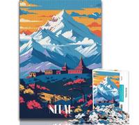 Puzzle "Maestà dell'Himalaya" per adolescenti, puzzle da 1000 pezzi per ragazzi, giochi divertenti, ogni pezzo è unico, gioco divertente per tutta la famiglia, 38x26cm