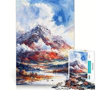 Puzzle "Maestosità delle Montagne" da 1000 pezzi per adolescenti, per rafforzare la memoria, ideale per il tempo libero a casa, con bordi netti, un regalo prezioso (50x75cm)
