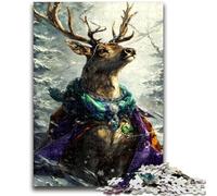 Puzzle Magic Deer da 1000 pezzi per adulti e adolescenti, per ammazzare il tempo in casa e migliorare l'amore tra coppie, 50x75cm