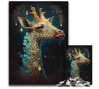 Puzzle Magic Giraffe da 1000 pezzi per adulti, perfetto per il divertimento in famiglia a Natale, Ringraziamento, compleanni e Pasqua, 26X38CM/10,23x14,96 pollici.