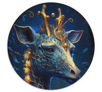 Puzzle Magic Giraffe da 1000 pezzi per adulti Puzzle rotondi da 1000 pezzi per adulti Ideale per gli innamorati, perfetto come regalo di Natale, Capodanno e San Valentino (67,5x67,5cm)