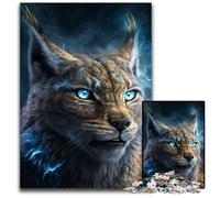 Puzzle Magical Lynx da 1000 pezzi, puzzle impegnativi, rompicapo impegnativo, attività per la famiglia, arredamento per la casa, regalo di Natale 50x75CM/19,68x29,52 pollici