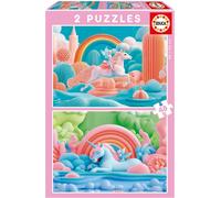 Puzzle Magici Unicorni 2x48 Pezzi