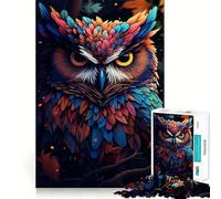 Puzzle magico a forma di gufo da 1000 pezzi per adolescenti, gioco cognitivo, passatempo rilassante, bordo premium, lista dei desideri di Babbo Natale (38x26cm)
