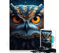 Puzzle magico a forma di gufo da 1000 pezzi per adulti, gioco di logica, divertente da giocare insieme, bordo premium, regalo elegante (38x52cm)