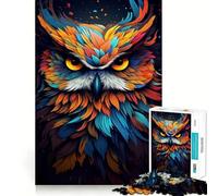 Puzzle magico a forma di gufo per adulti, 1000 pezzi, gioco intelligente da fare a casa, divertente da assemblare, regalo festivo (38x52cm)