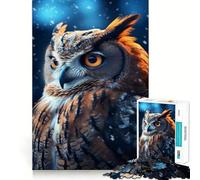 Puzzle magico a forma di gufo per adulti, 1000 pezzi, rompicapo per la mente, assemblaggio lento e divertente, regalo perfetto (38x52cm)