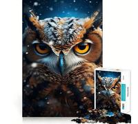 Puzzle magico a forma di gufo per ragazzi, 1000 pezzi, gioco di logica e abilità, rilassante, taglio preciso, regalo di Babbo Natale (38x26cm)
