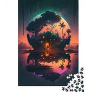 Puzzle magico cappello da 1000 pezzi, puzzle creativo rettangolare in legno per adulti, grandi puzzle per il gioco di apprendimento in famiglia, 1000 pezzi (75 x 50 cm)