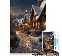 Puzzle magico "Casetta d'inverno" da 1000 pezzi,divertente e stimolante per la mente Componenti robusti e ben definiti Un passatempo avvincente per rilassarsi in casa (50x75cm)