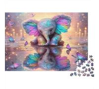 Puzzle magico da 1000 pezzi con elefante alato, arte fantasy per adulti, gioco educativo, bellissima decorazione, difficile, stimolante, regalo di compleanno, 70x50cm/1000pcs