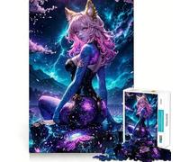 Puzzle magico da 1000 pezzi con ragazza samurai giapponese per adolescenti, giocattolo antistress, taglio di alta qualità, (50x75cm)