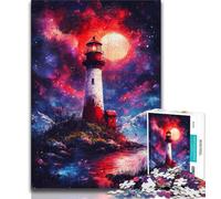 Puzzle magico del faro da 1000 pezzi per adolescenti, gioco rompicapo, decorazione da parete, regali unici per compleanno e Natale, 75x50cm