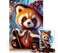 Puzzle magico del mago panda rosso, 1000 pezzi per adulti, stimola la memoria, divertimento rilassante, taglio di alta qualità, regalo memorabile (38x26cm)