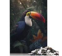 Puzzle magico del tucano nella giungla da 500 pezzi per adulti, regalo di Halloween, puzzle in legno per adulti, 500 pezzi (52x38 cm)