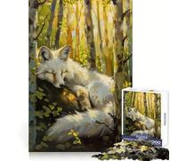 Puzzle magico della fiaba della volpe bianca, 1000 pezzi, per adolescenti, stimola la memoria, rilassa la mente, divertente, si incastra perfettamente, perfetto per Natale (38x52cm)
