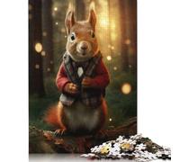 Puzzle magico dello scoiattolo rosso, giochi creativi, puzzle in cartone riciclato al 100% per adulti, regali di Natale, 1000 pezzi (75x50 cm)