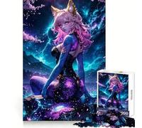 Puzzle magico giapponese con ragazza samurai, 1000 pezzi, per adulti, per rafforzare la memoria, divertimento di gruppo, bordi puliti, regalo elegante (38x52cm)
