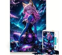 Puzzle magico giapponese con ragazza samurai, 1000 pezzi, per adulti, per rafforzare la memoria, divertimento di gruppo, bordi puliti, regalo elegante (38x52cm)