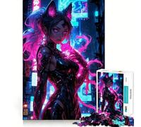 Puzzle magico giapponese con ragazza samurai per adulti, 1000 pezzi, gioco di abilità mentale, hobby tranquillo, design, assemblaggio, regalo per le vacanze (38x52cm)