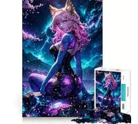 Puzzle magico Samurai Girl Giappone da 1000 pezzi per adolescenti, gioco di logica stimolante, rilassante, con bordi chiari, regalo elegante (38x26cm)