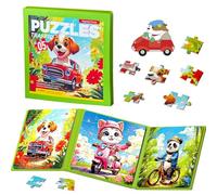 Puzzle Magnetici,25-30-42 Pezzi Puzzle di Viaggio per Bambini 3 4 5 Anni,Giocattoli da Viaggio per Bambini in Macchina Aereo, Regali di Compleanno per Ragazze e Ragazzi