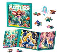 Puzzle Magnetici,42-49-56 Pezzi Puzzle di Viaggio per Bambini 3 4 5 Anni,Giocattoli da Viaggio per Bambini in Macchina Aereo, Regali di Compleanno per Ragazze e Ragazzi