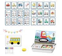 Puzzle magnetici Face Dress Up Travel Game Double Side, divertente set da viaggio magnetico Funny Face, set Math Master sicuro e resistente, giocattolo da viaggio per bambini A