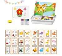 Puzzle magnetici, gioco da viaggio con doppio lato, giocattolo educativo for l'apprendimento, set di matematica magnetica, sicuro e durevole, migliora la creatività e l'apprendimento.(Animals)