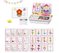 Puzzle magnetici, gioco da viaggio con doppio lato, giocattolo educativo for l'apprendimento, set di matematica magnetica, sicuro e durevole, migliora la creatività e l'apprendimento.(Women)