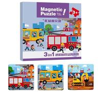 Puzzle Magnetici Per Bambini,Libro Puzzle Attività Educative Prima Infanzia,Giochi Per Bambini 2 6 Anni Apprendimento Educativo Sviluppo | Auto Aereo Viaggio Compleanno Asilo