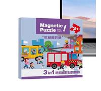 Puzzle magnetici - Set di puzzle educativo 18x18x2cm, supporto magnete forte, tema animale colorato | gioco di puzzle magnetico adatto ai viaggi per tutti, apprendisti