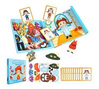 Puzzle magnetico da vestire - Puzzle da tavolo con personaggi | Impara a vestire il giocattolo per bambini di 3-6 anni Compleanno di bambini Natale Aula prescolare Viaggio Giochi di finzione