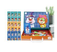 Puzzle Magnetico,Giocattoli Educativi A Doppia Faccia | Lavagna Magnetica Per Puzzle | Per Adolescenti Adulti Ragazze Apprendimento Prescolare Viaggio Asilo Classe Ragazzi