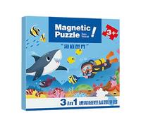 Puzzle magnetico, giocattolo da viaggio compatto, giochi educativi per bambini in età prescolare, divertimento in viaggio, intrattenimento aereo, attività auto, giochi educativi portatili, allenamento