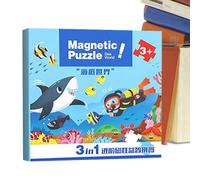 Puzzle Magnetico | Giochi Attività Viaggio - Giochi Magnetici Bambini Bambine 2-6 Anni | Auto Aereo Viaggio Compleanno Asilo
