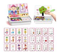 Puzzle Magnetico Giochi, Gioco di viaggio con vestire il viso con puzzle magnetici, Sviluppo della Motricità Fine E Dell'immaginazione, Puzzle Regalo Bambina 3 Anni (Women)