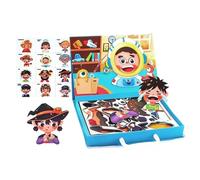 Puzzle magnetico,Gioco di ruolo magnetico bilaterale,Volti Vestire puzzle | Per bambini ragazze adolescenti famiglia scuola scuola casa lezioni