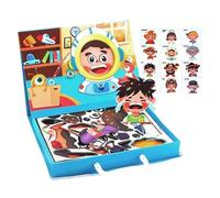 Puzzle Magnetico - Gioco Magnetico reversibile a due lati | Puzzle con i volti che cambiano per Ragazze Adolescenti Famiglia Scuola Casa Aula