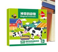 Puzzle Magnetico - Libro Puzzle Attività Educative Prima Infanzia | Giochi Magnetici Bambini Bambine 2-6 Anni,Auto Aereo Viaggio Compleanno Asilo