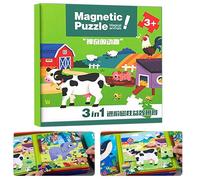 Puzzle Magnetico,Libro Puzzle Attività Educative Prima Infanzia | Giochi Magnetici Da Viaggio | Per Ragazze Ragazzi Bambini 2-6 Anni Asilo Scuola Materna Regalo Compleanno Viaggio