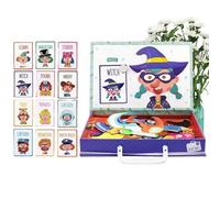 Puzzle magnetico per bambini, giocattoli educativi a due lati, giocattoli educativi alla menta, per ragazze, bambini, feste, casa, scuola materna, viaggi