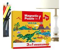 Puzzle magnetico - Puzzle magnetico in tutto il portatile in carta, puzzle per tutti, genitore bambino interazione viaggio giocattoli giocattoli trip attività per 2-6 anni ragazzi Gi