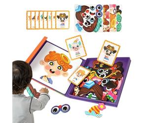 Puzzle Magnetico Vestiti - Gioco DIY per Bambini 3-6 Anni | Puzzle Educativo | Abilità Motorie, Gioco di Finzione, Classe, Viaggio, Regalo Compleanno & Natale