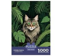 Puzzle Maine Coon 1000 Pezzi in Cartone Per Adulti E Ragazzi Impegnativo Divertente Puzzles Maine Coon Jungle Idea Regalo 70x50cm/1000pcs
