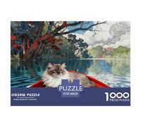 Puzzle Maine Coon 1000 Pezzi Per Bambini E Adulti, Puzzle Con Red Boat, Giocattolo Educativo, Idea Regalo 38x26cm/1000pcs